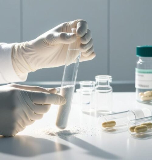 CHEMCAPS – Professioneel laboratorium met research chemicals in poeder, capsules en pellets
